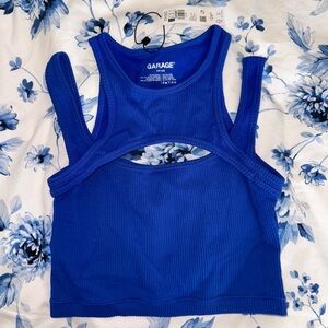 NWT Garage Cami Cutout Tank Royal Blue XS